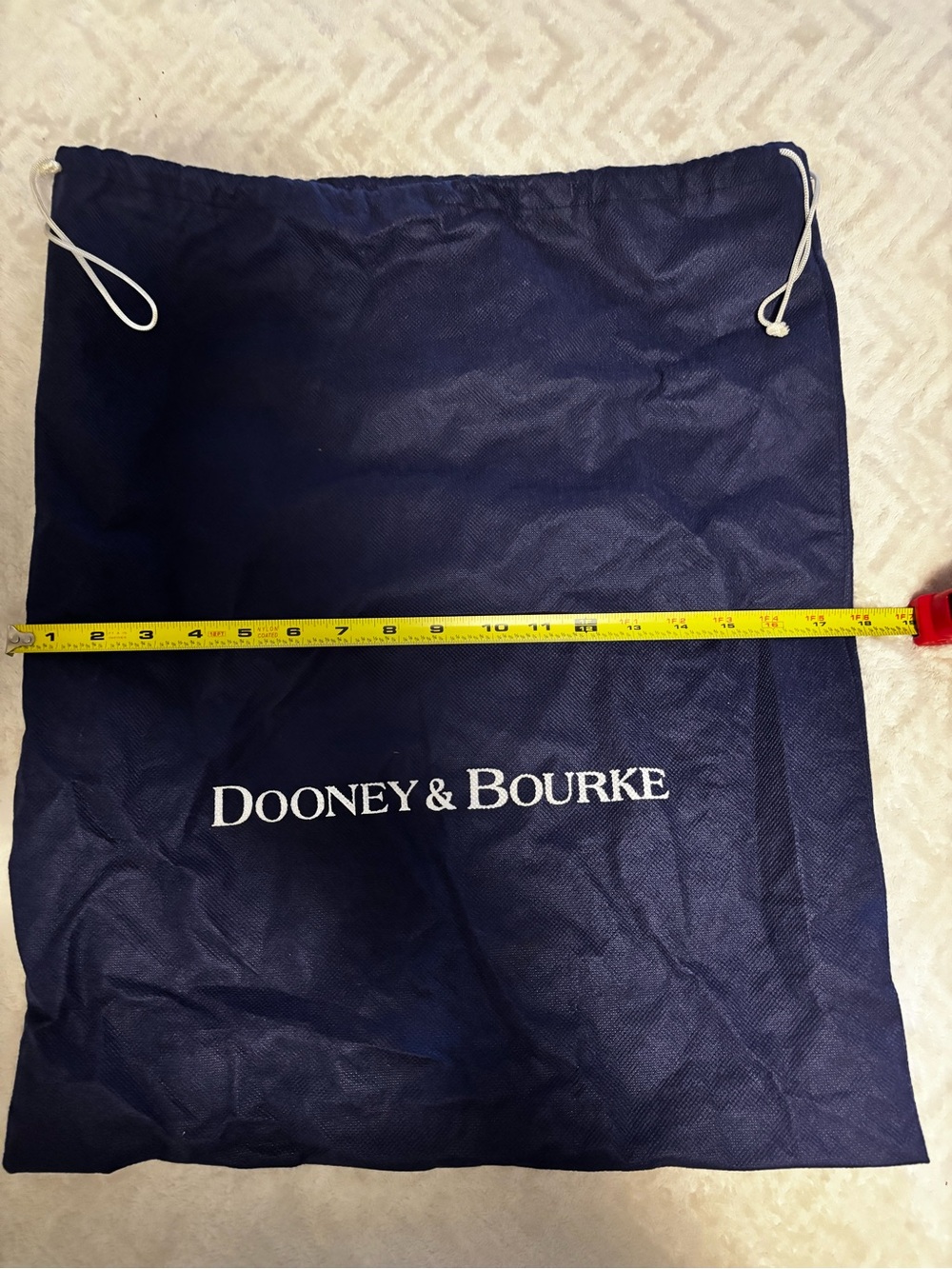 Dooney & Bourke Navy Extra Large Logo Drawstring Dust Bag